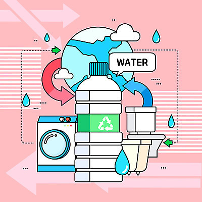 지구 분홍색 일러스트 욕조 사람없음 물 자연보호 그린캠페인 재활용 물방울 절약 페트병 물절약 변기 세탁기 식수 아나바다 국내일러스트 AI파일 자연요소 캠페인 컬러 컨셉 자연 가전제품 보호 친환경 병_담는 파일형식 벡터