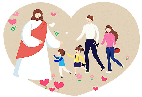 전신 PSD 여자 남자 행복 기독교 어린이 일러스트 가정 가족 사랑 사람 여러명 성인 달리기 화목 하트 예수 반가움 국내일러스트 모양 감정 종교 다수 컨셉 관계 모션 신_종교 파일형식