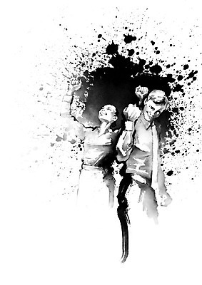 PSD 여자 남자 일러스트 캘리그라피 응원 붓터치 흑백 미소 사람 정장 상반신 성인 두명 파이팅 외침 직장인 비즈니스맨 비즈니스우먼 번짐 열정 국내일러스트 직업 옷 감정 비즈니스 모션 촬영기법 표정 소리 파일형식 효과