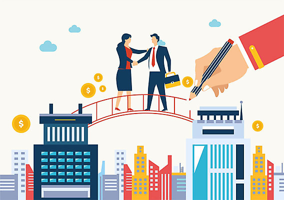 전신 손 여자 남자 돈 서류가방 일러스트 비즈니스 협력 악수 사람 정장 빌딩 성인 두명 건물 신체부위 펜 달러 도시 직장인 비즈니스맨 비즈니스우먼 그리기 동료 금융비즈니스 가교 국내일러스트 AI파일 직업 건축물 옷 가방 관계 모션 손짓 금융 필기구 재산 파일형식 벡터