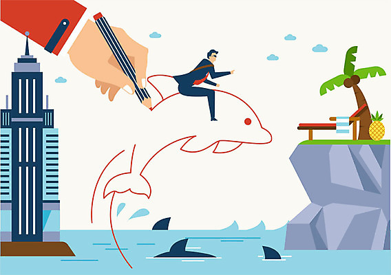 전신 손 남자 바다 일러스트 비즈니스 휴가 한명 사람 빌딩 성인 신체부위 야자수 펜 점프 도시 비즈니스맨 그리기 파인애플 돌고래 선베드 상어 국내일러스트 AI파일 나무 1 의자 과일 포유류 모션 어류 건물 필기구 수중동물 직장인 열대과일 파일형식 벡터