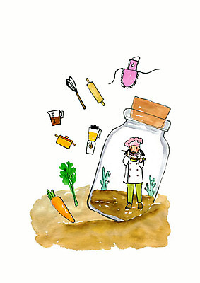 전신 PSD 여자 어린이 일러스트 식재료 유리병 수채화 요리사모자 한명 사람 요리사 앞치마 흙 당근 꿈 냄비 조리복 믹서 거품기 밀대 계량컵 소녀한명만 국내일러스트 직업 모자_잡화 1 유니폼 주방용품 병_용기 뿌리채소 컵 솥 계량 여자한명만 소녀만 파일형식