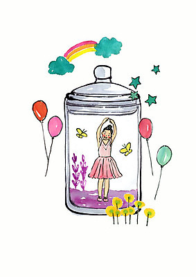 전신 PSD 구름 여자 꽃 별 어린이 나비 무지개 두마리 일러스트 유리병 수채화 한명 사람 꿈 댄서 춤 발레 풍선 소녀한명만 국내일러스트 자연요소 식물 직업 1 곤충 2 병_용기 문화예술 여자한명만 소녀만 파일형식