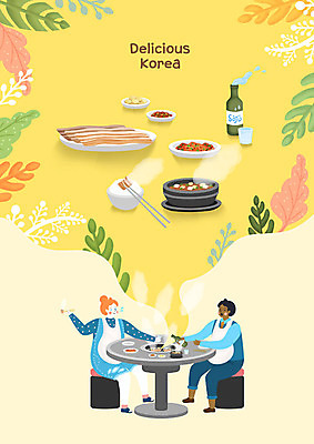 전신 PSD 서양인 외국인 여자 남자 행복 한식 여행 흑인 일러스트 한국 사람 앉기 성인 두명 관광지 노란색 식당 즐거움 삼겹살 불판 소주 맛집 국내여행 맛있는 국내일러스트 감정 아시아 음식 컬러 모션 주류 돼지고기 인종 상점 파일형식
