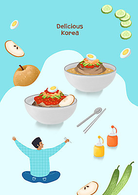전신 PSD 외국인 남자 행복 한식 여행 흑인 일러스트 여름음식 오이 한국 한명 사람 앉기 성인 파란색 관광지 배 소스 더위 즐거움 물냉면 비빔냉면 맛집 국내여행 제철음식 맛있는 국내일러스트 서양인 1 감정 아시아 음식 컬러 채소 과일 모션 날씨 인종 양념 냉면 제철 파일형식 여름_계절