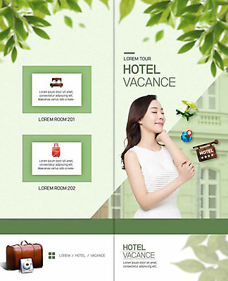 PSD 템플릿 표지디자인 북디자인 출판디자인 여자 표지 리플렛 여행 2단접지 북커버 호텔 휴가 휴식 나뭇잎 한명 미소 사람 팜플렛 상반신 20대 성인 취미 초록색 바캉스 카메라 캐리어 여행가방 눈감음 봄 한국인 성인여자한명만 호캉스 이미지템플릿 1 계절 컬러 컨셉 잎 가방 모션 숙소 표정 동양인 청년 전자제품 여자한명만 성인여자만 파일형식