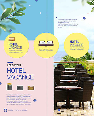 PSD 템플릿 표지디자인 북디자인 출판디자인 내지 리플렛 바다 여행 2단접지 북커버 의자 탁자 호텔 휴가 휴식 팜플렛 취미 사람없음 바캉스 야자수 봄 침대 전화기 호캉스 이미지템플릿 나무 계절 가구 컨셉 숙소 파일형식