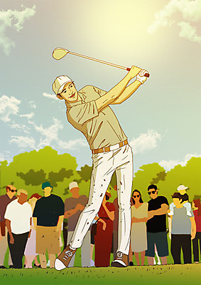 전신 PSD 여자 남자 스포츠 골프 일러스트 골프장 미소 사람 경기 여러명 성인 야외 운동 골프채 골퍼 스윙 군중 아트툰 국내일러스트 포즈 다수 스포츠시설 운동선수 골프용품 표정 건강 구기 그림 파일형식