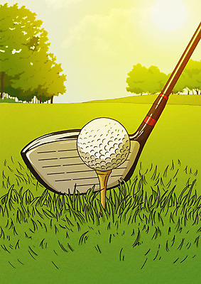 PSD 포스터 스포츠 골프 일러스트 골프장 골프공 잔디 사람없음 야외 초록색 골프채 집중 아트툰 국내일러스트 식물 컬러 컨셉 공 스포츠시설 골프용품 구기 그림 파일형식