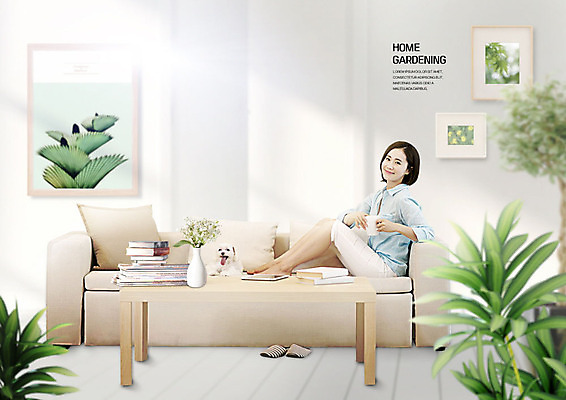 전신 PSD 식물 편집이미지 한마리 여자 화분 액자 거실 탁자 실내 한명 미소 사람 앉기 성인 옆모습 책 초록색 30대 인테리어 소파 햇빛 한국인 강아지 편안함 커피잔 반려 성인여자한명만 플랜테리어 이미지편집 1 디자인 커피 뷰포인트 컬러 가구 의자 모션 잔 표정 동양인 내부 장년 반려동물 태양 감각 개 여자한명만 성인여자만 파일형식