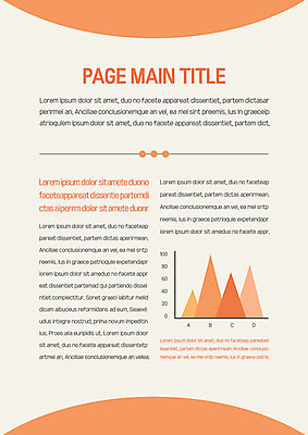템플릿 내지 선 비즈니스 그래프 사람없음 주황색 원형 문서템플릿 서식 레이아웃 타원형무늬 이미지템플릿 AI파일 도형 컬러 무늬 파일형식 벡터