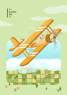 PSD 구름 라이프스타일 여자 남자 행복 여행 일러스트 하늘 사람 상반신 성인 두명 초록색 파란색 자유 도전 비행 파일럿 즐거움 경비행기 자격증 버킷리스트 국내일러스트 자연요소 직업 감정 컬러 컨셉 비행기 생활 리스트 증명서 파일형식