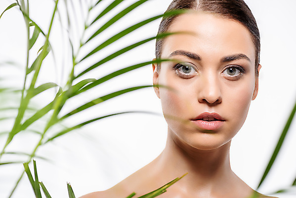 포토 JPG 스튜디오촬영 서양인 외국인 우먼라이프 응시 여자 얼굴 잎 실내 한명 누끼 사람 근접촬영 상반신 20대 성인 앞모습 초록색 뷰티 깨끗함 흰배경 성인여자한명만 국내포토 식물 1 라이프스타일 시선 뷰포인트 컬러 백그라운드 컨셉 인종 청년 내부 신체부위 흰색 여자한명만 성인여자만 파일형식