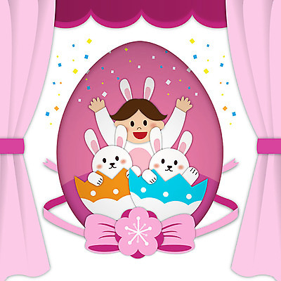 남자 꽃 리본 기독교 어린이 분홍색 두마리 일러스트 한명 사람 상반신 만세 토끼 커튼 하나님 페이퍼아트 즐거움 토끼머리띠 부활절계란 토끼의상 국내일러스트 AI파일 식물 1 옷 감정 종교 컬러 2 포유류 모션 부활절 반려동물 계란 머리띠 신_종교 파일형식 벡터