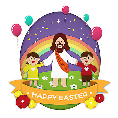 전신 여자 남자 꽃 리본 기독교 어린이 무지개 일러스트 미소 사람 성인 세명 컬러풀 손잡기 보라색 예수 하나님 페이퍼아트 즐거움 부활절계란 풍선 국내일러스트 AI파일 자연요소 식물 감정 종교 컬러 모션 부활절 표정 계란 신_종교 파일형식 벡터