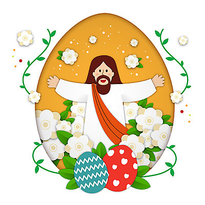 남자 꽃 기독교 잎 일러스트 팔벌리기 한명 미소 사람 상반신 성인 초록색 주황색 예수 하나님 페이퍼아트 즐거움 부활절계란 국내일러스트 AI파일 식물 1 감정 종교 컬러 모션 부활절 표정 계란 신_종교 파일형식 벡터