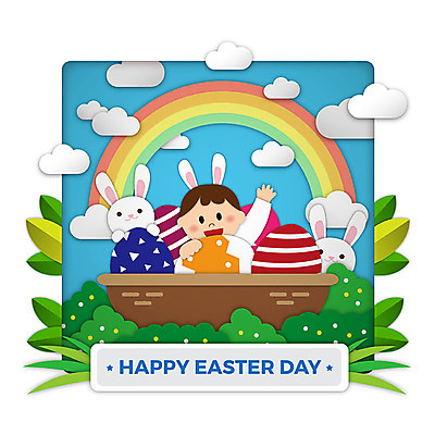 구름 남자 기독교 어린이 무지개 잎 두마리 일러스트 하늘 한명 사람 상반신 컬러풀 손들기 바구니 토끼 하나님 페이퍼아트 들풀 즐거움 부활절계란 손인사 국내일러스트 AI파일 자연요소 식물 1 감정 종교 컬러 2 포유류 모션 부활절 반려동물 계란 인사 신_종교 파일형식 벡터