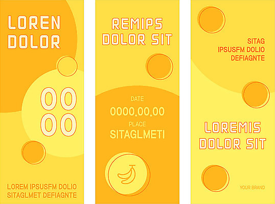 템플릿 배너 배너템플릿 세로배너 패턴 과일 바나나 사람없음 노란색 주황색 현수막 원형 상큼 배너세트 엑스배너 AI파일 도형 컬러 무늬 세로 세트 파일형식 벡터