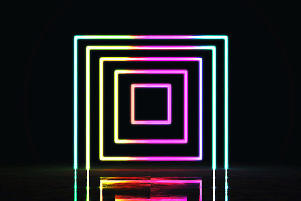 PSD 편집이미지 백그라운드 추상 미래 조명 사람없음 빛 컬러풀 반사 3D소스 3D 사각형 어둠 공간 사이버 디지털합성 네온 네온아트 편집소스 이미지편집 편집3D 도형 컬러 컨셉 무늬 파일형식