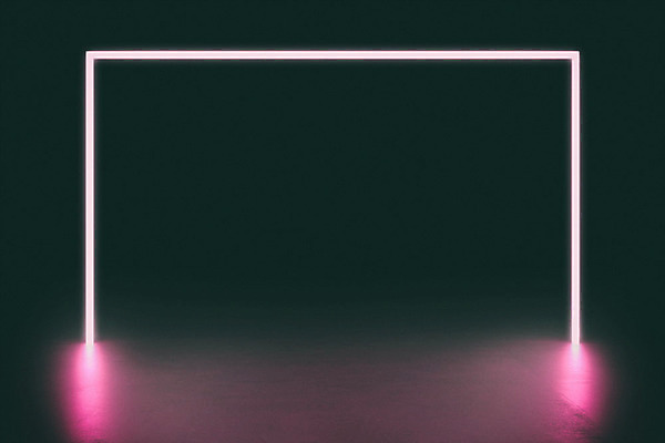 PSD 편집이미지 선 분홍색 백그라운드 추상 미래 조명 사람없음 빛 반사 3D소스 3D 사각형 어둠 공간 사이버 디지털합성 네온 네온아트 편집소스 이미지편집 편집3D 도형 컬러 컨셉 무늬 파일형식