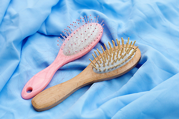 포토 JPG 해외이미지 실내 사람없음 머리카락 머리빗 오브젝트 파란배경 탈모 해외포토 백그라운드 내부 파란색 머리 미용용품 증상 파일형식 이미지허브