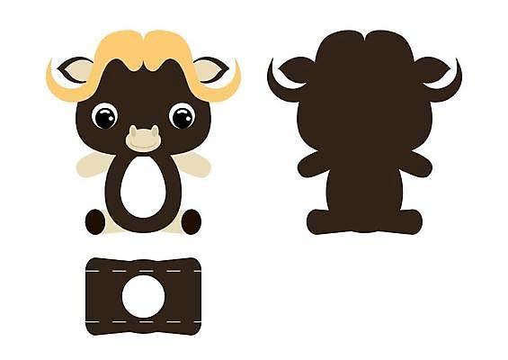 EPS 해외이미지 일러스트 사람없음 종이접기 DIY 아프리카물소 전개도 해외일러스트 종이 취미 접기 파일형식 벡터 이미지허브