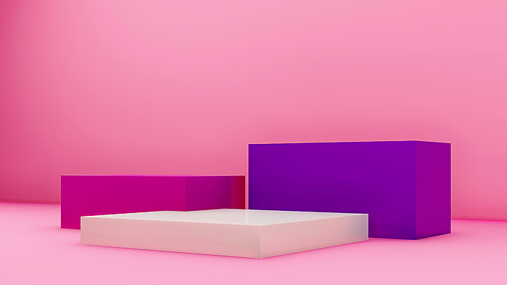 포토 JPG 해외이미지 분홍색 백그라운드 사람없음 3D 사각형 공간 디지털합성 단상 입체도형 포디움 미니멀 해외포토 도형 컬러 무대 입체 파일형식 이미지허브