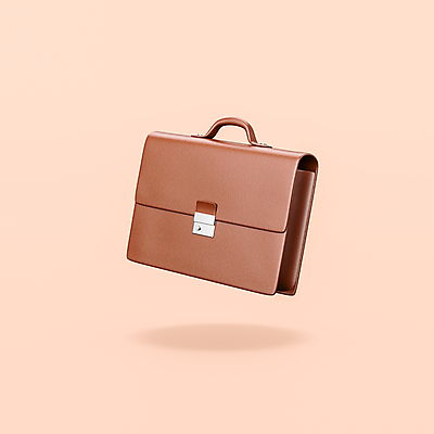 JPG 해외이미지 서류가방 일러스트 사람없음 3D 오브젝트 분홍색배경 해외일러스트 분홍색 백그라운드 가방 디지털합성 파일형식 이미지허브