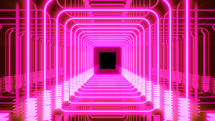 포토 해외이미지 분홍색 백그라운드 미래 사람없음 빛 3D 디지털 공간 화려 터널 사이버 디지털합성 네온 펑크 사이버펑크 해외포토 길 컬러 컨셉 파일형식 SF 이미지허브