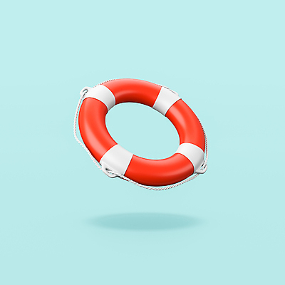JPG 해외이미지 일러스트 사람없음 3D 오브젝트 파란배경 구명부환 해외일러스트 백그라운드 파란색 안전장비 디지털합성 튜브 파일형식 이미지허브