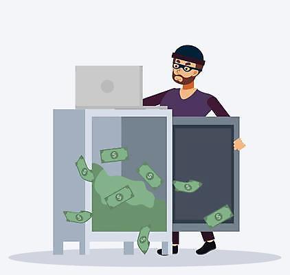 EPS 해외이미지 전신 캐릭터 남자 지폐 돈 일러스트 한명 성인 오픈 범죄 범죄인 도둑 절도 금고 돈더미 성인남자한명만 해외일러스트 일러캐릭터 1 사람 재산 남자한명만 성인남자만 파일형식 벡터 더미 이미지허브