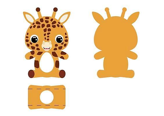 EPS 해외이미지 일러스트 사람없음 기린 종이접기 DIY 전개도 해외일러스트 종이 포유류 취미 접기 파일형식 벡터 이미지허브