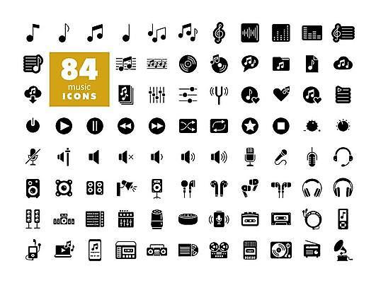 EPS 해외이미지 음악 이어폰 음표 일러스트 사람없음 세트 헤드폰 스피커 소리 듣기 카세트테이프 볼륨 MP3 마이크 라디오 재생 아날로그 축음기 무선이어폰 방송장비 소리굽쇠 음소거 전원버튼 해외일러스트 기호 음향기기 모션 버튼 문화예술 전자제품 장비 골동품 전원_전기 파일형식 벡터 이미지허브