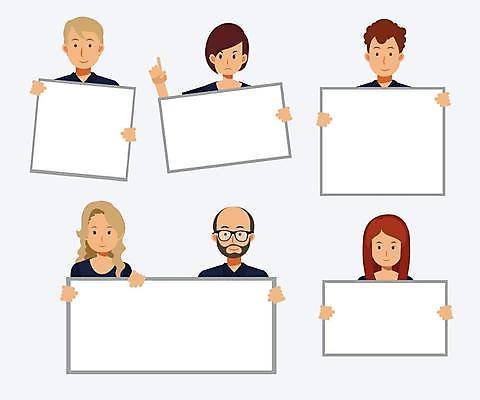 EPS 해외이미지 캐릭터 배너 여자 남자 포스터 종이 컨셉 일러스트 통신 광고판 사람 성인 세트 우주 공백 방 흰색 잡기 메시지 플랫 만화 사인 보여주기 판지 고립 해외일러스트 일러캐릭터 컬러 모션 알림판 판 파일형식 벡터 이미지허브