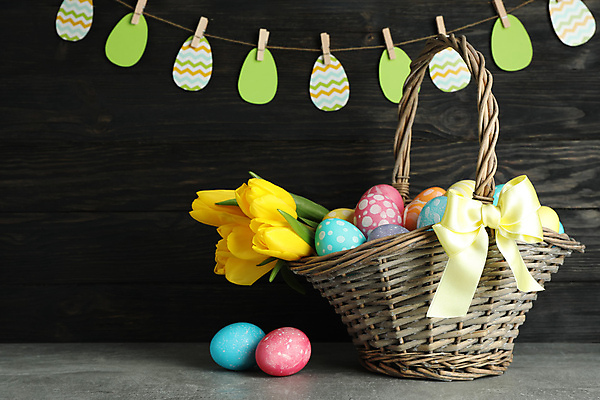 포토 JPG 해외이미지 전통 꽃 백그라운드 기념 사람없음 봄 튤립 4월 수집 가득함 부활절계란 달걀바구니 해외포토 식물 계절 부활절 바구니 계란 날짜 파일형식 이미지허브