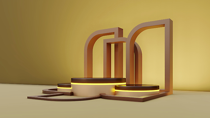 포토 JPG 해외이미지 백그라운드 사람없음 노란색 3D 공간 디지털합성 단상 입체도형 포디움 미니멀 해외포토 도형 컬러 무대 입체 파일형식 이미지허브