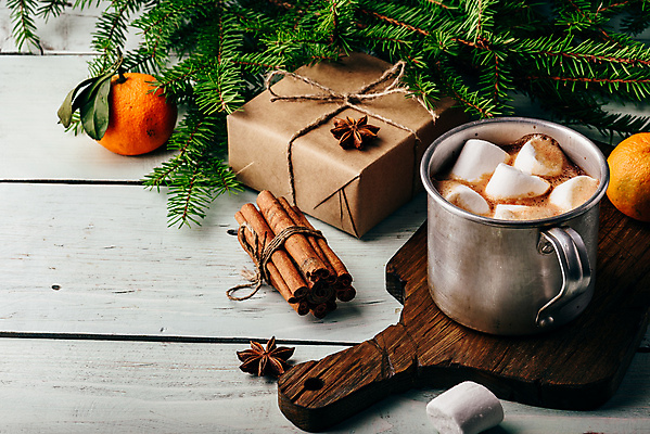 포토 JPG 해외이미지 잎 귤 실내 따뜻함 사람없음 선물상자 머그컵 달콤 감성 코코아 마시멜로우 나무도마 나무탁자 시나몬스틱 팔각회향 해외포토 식물 음료 컨셉 과일 탁자 디저트 도마 선물 내부 목재 컵 상자 맛 향신료 시나몬 파일형식 이미지허브