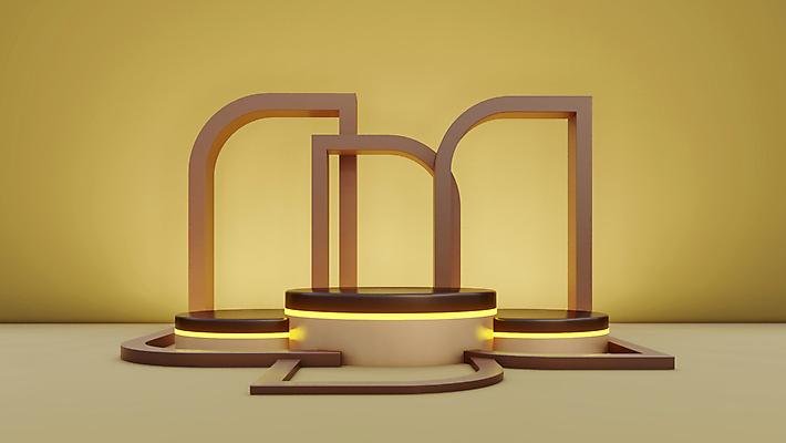 포토 JPG 해외이미지 백그라운드 사람없음 노란색 3D 공간 디지털합성 단상 입체도형 포디움 미니멀 해외포토 도형 컬러 무대 입체 파일형식 이미지허브