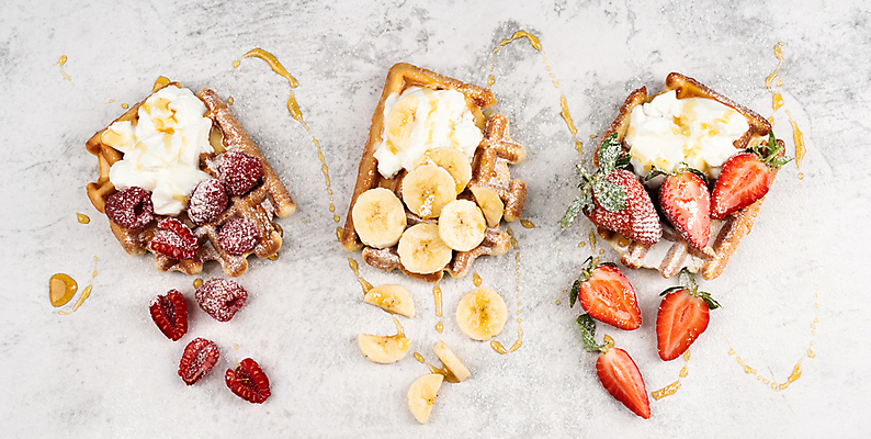 포토 JPG 해외이미지 딸기 디저트 바나나 사람없음 산딸기 와플 해외포토 음식 과일 파일형식 이미지허브