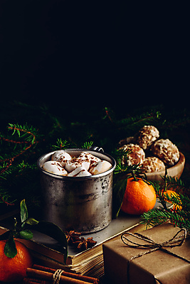 포토 JPG 해외이미지 빵 잎 검은배경 귤 실내 따뜻함 사람없음 책 선물상자 머그컵 달콤 감성 코코아 마시멜로우 시나몬스틱 팔각회향 해외포토 식물 음료 음식 백그라운드 컨셉 과일 디저트 선물 내부 컵 상자 검은색 맛 향신료 시나몬 파일형식 이미지허브