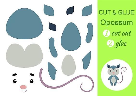 EPS 해외이미지 어린이교육 종이 조각 동물캐릭터 일러스트 놀이 사람없음 페이퍼아트 쥐 자르기 학습지 붙이기 해외일러스트 일러캐릭터 동물 캐릭터 교육 모션 교재 설치류 파일형식 벡터 이미지허브