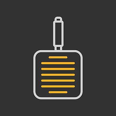 EPS 해외이미지 일러스트 사람없음 프라이팬 그릴 해외일러스트 주방용품 파일형식 벡터 이미지허브