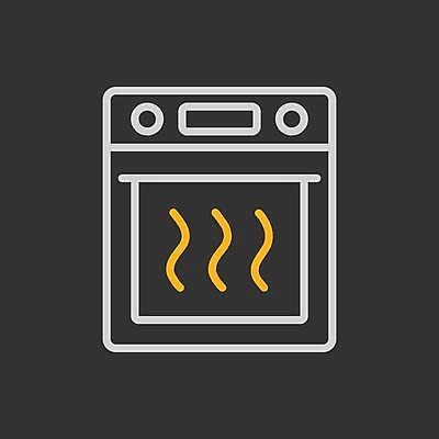 EPS 해외이미지 일러스트 사람없음 검은색 오븐 해외일러스트 컬러 가전제품 파일형식 벡터 이미지허브