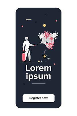 EPS 해외이미지 전신 템플릿 일러스트 한명 성인 바이러스 위생 방역 성인한명만 방역복 방역사 클린존 방역기 해외일러스트 직업 1 옷 사람 성인만 파일형식 벡터 이미지허브