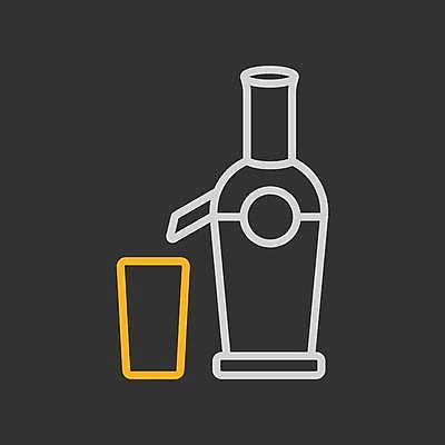 EPS 해외이미지 일러스트 사람없음 컵 검은색 과즙기 해외일러스트 식기 컬러 파일형식 벡터 이미지허브