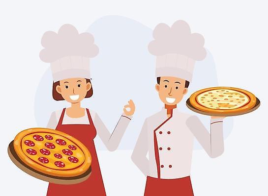 EPS 해외이미지 클립아트 직업 캐릭터 접시 옷 여자 남자 행복 음식 유니폼 일러스트 치즈 피자 패스트푸드 쟁반 요리 미소 사람 그래픽 주방 식당 요리사 식사 앞치마 이탈리아 플랫 맛 만화 속도 메뉴 서빙 고립 피자집 해외일러스트 일러캐릭터 식기 감정 유럽 컨셉 유제품 서양음식 표정 상점 인스턴트 파일형식 벡터 이미지허브