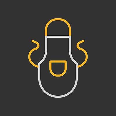 EPS 해외이미지 일러스트 사람없음 검은색 앞치마 해외일러스트 컬러 파일형식 벡터 이미지허브