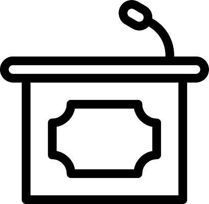 EPS 해외이미지 디자인 교육 백그라운드 일러스트 비즈니스 통신 회의 말하기 무대 발표 플랫 토론 심볼 마이크 사인 경영자 일반 대통령 정치가 지휘대 후보 해외일러스트 직업 음향기기 모션 리더 파일형식 벡터 전자제품 이미지허브