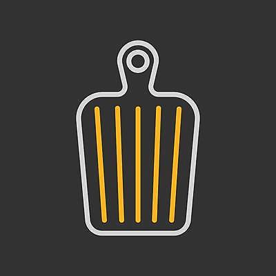 EPS 해외이미지 일러스트 도마 사람없음 검은색 해외일러스트 컬러 주방용품 파일형식 벡터 이미지허브