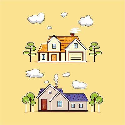 EPS 해외이미지 나무 디자인 산업 2 일러스트 건축양식 주택 야외 건물 세트 환경 정원 신선 재산 플랫 숲 만화 수집 이웃 진짜 미니멀 해외일러스트 식물 건축물 건축 금융 파일형식 벡터 이미지허브